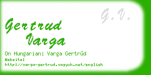 gertrud varga business card